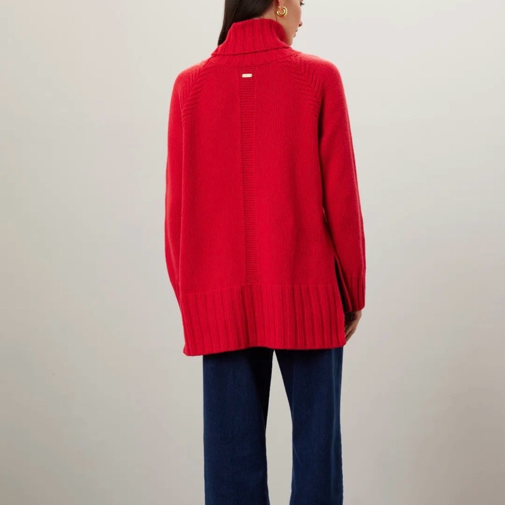NWOT Barbour Norma Knit Red Turtleneck Women's Sweater Size 4